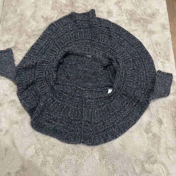 Elsamanda Made in Italy Gray Chunky Knit Open Front Cardigan S Wool Alpaca Blend - Picture 13 of 13